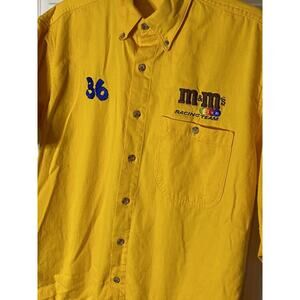 Ernie Irvan Shirt Men's Medium M&Ms Racing Team NASCAR MB2 Motorsports Button Up